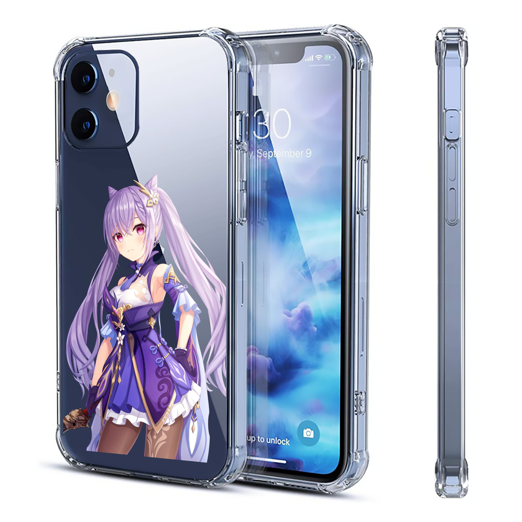 げんし神 刻晴 こくせい genshin Kokusei 【iPhone 12シリーズ対応】透明スマホケース（クリアソフトケース）